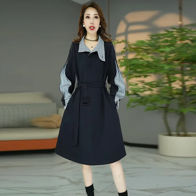 妈妈秋装连衣裙2025新款洋气中老年女春秋时尚气质减龄裙子两件套