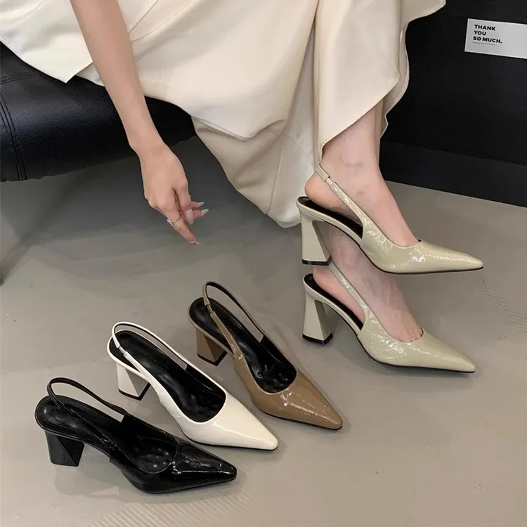 高跟凉鞋女2025年新款久穿不累上班族粗跟凉鞋轻便小香风单鞋子