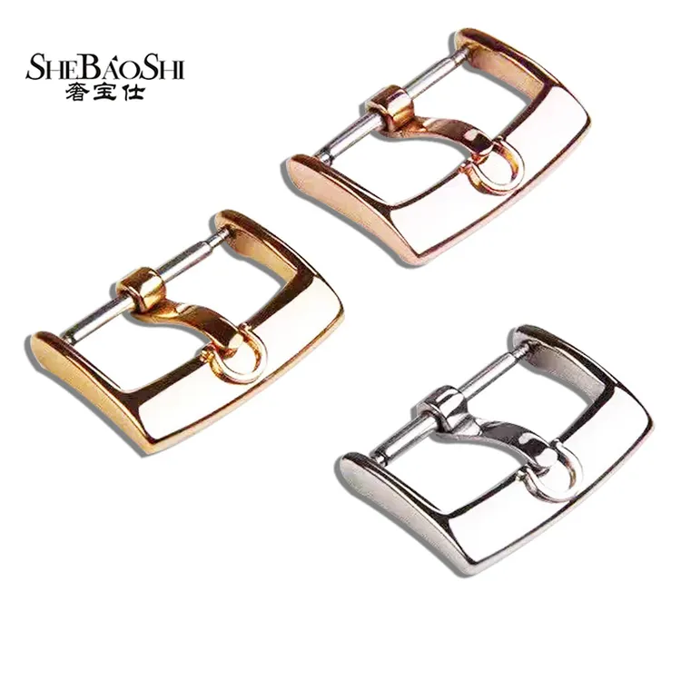 奢宝仕代用欧米茄针扣蝶飞海马超霸系列皮表带卡扣男女折叠蝴蝶扣