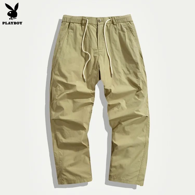 花花公子PLAYBOY花花公子秋冬季新款潮牌潮流阔版工装休闲裤美式