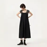 高级感超舒服面料无袖花苞连衣裙小众拼接显瘦长款连衣裙25090240