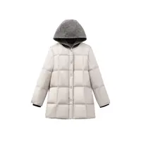 TFK&RDDR 新国标【90绒】韩系简约可脱卸拼接帽白鹅绒羽绒服 710