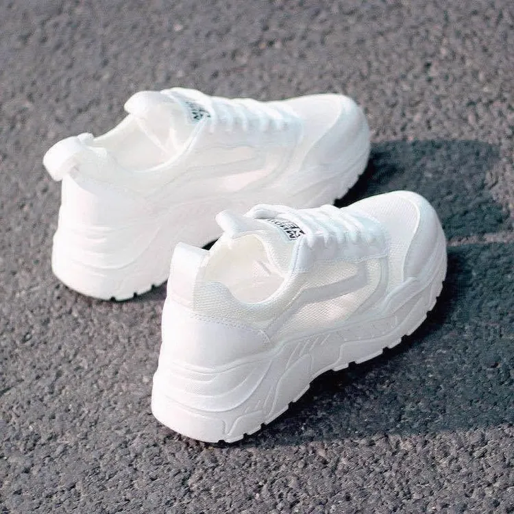 新款小白鞋夏2025女老爹鞋运动鞋网面潮透气春秋网红超火韩版ins