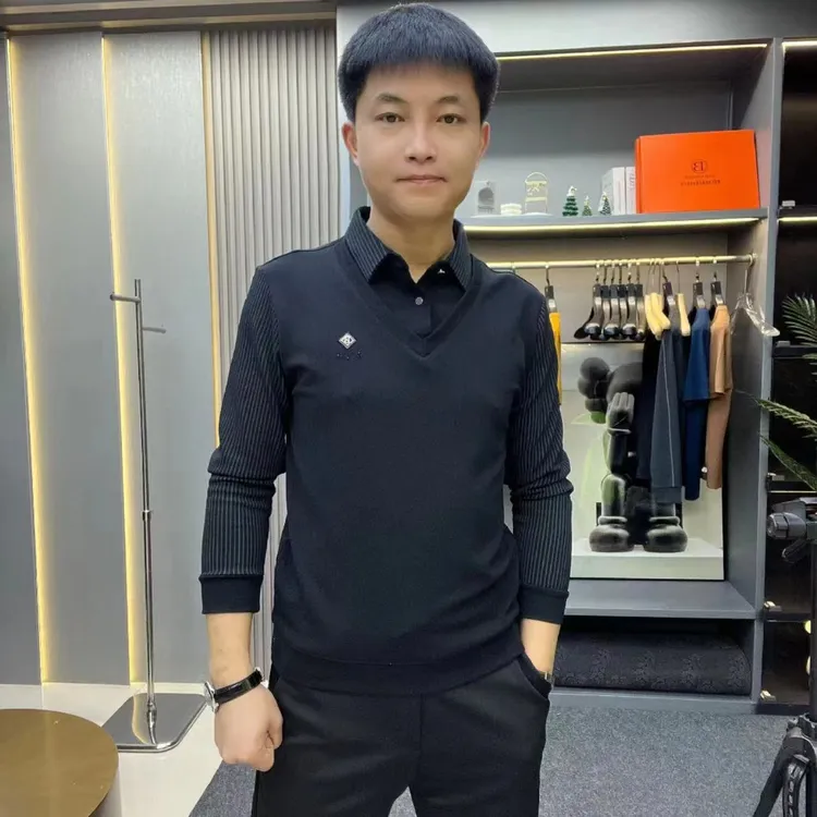  【御琳军专属】加绒假两件T恤衫6607