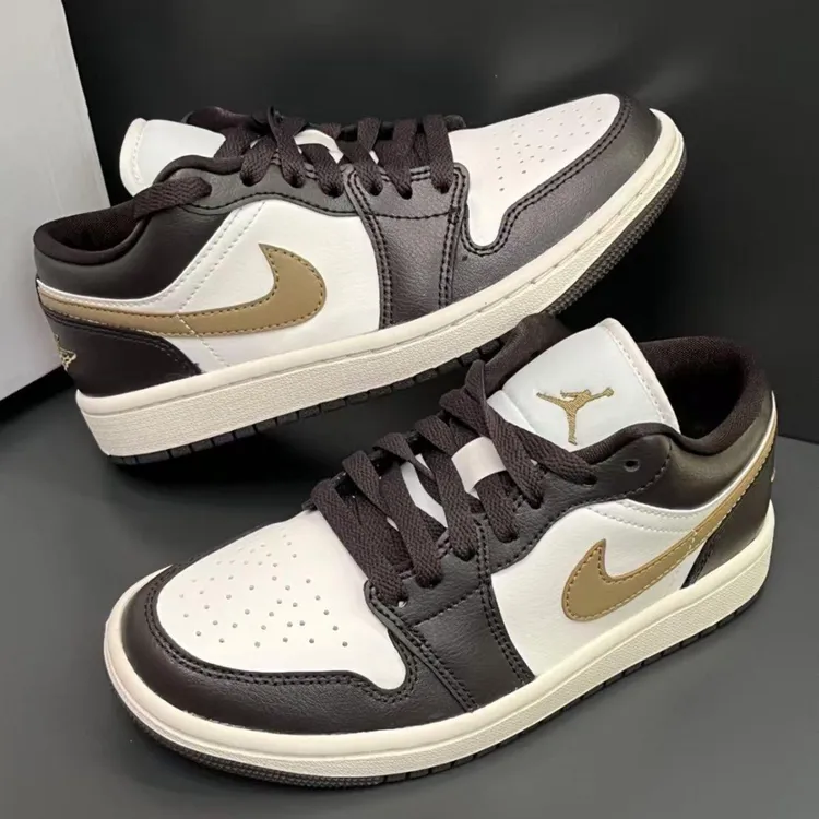 Nike/耐克联名咨臣纯原AJ1 Low 金钩摩卡 潮流百搭运动低帮情侣篮