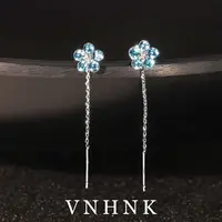 铜合金合成锆石耳饰 美可儿   G502   银色百搭小众耳环