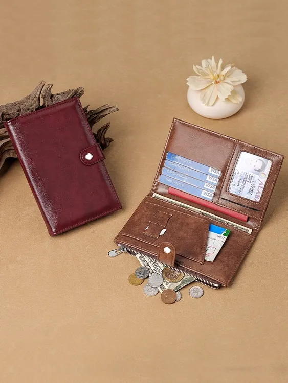 新款多功能高端旅行护照包质感钱包户外男女复古简约护照夹机票