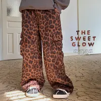 新品【小猎豹】蓝小爸童装女童工装休闲裤冬季儿童百搭直筒阔腿裤