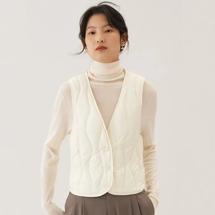 马甲女款2025新款爆款修身型四季通用马甲上衣拼接纯色马夹针织