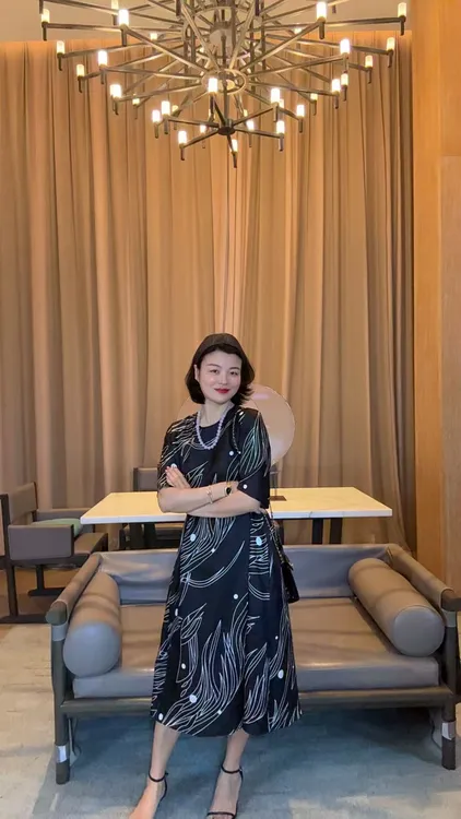  TANTAN  真丝 100  气质时尚中袖连衣裙1726