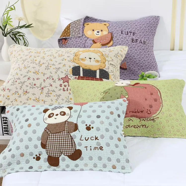 2025年新款韩国泡泡棉枕巾，52✖️78一对装,棉软亲肤，高密加厚