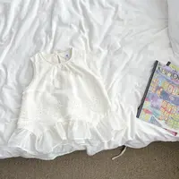 （现货）女童夏季花边无袖娃娃衫上衣女宝宝薄款棉布衬衫JDYXW55933