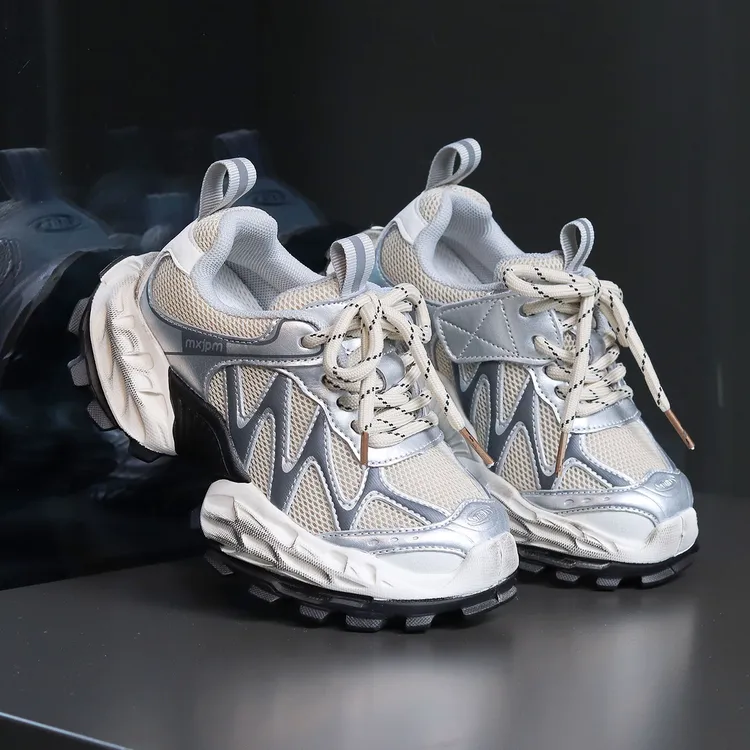 儿童老爹鞋加绒宝宝鞋子秋冬跑鞋女童运动鞋男童球鞋魔术贴童鞋轻