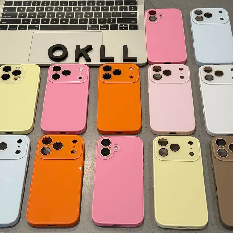 欧克里里玻璃壳适用苹果16/17promax水晶镜头手机壳15/14/13/12套商品图