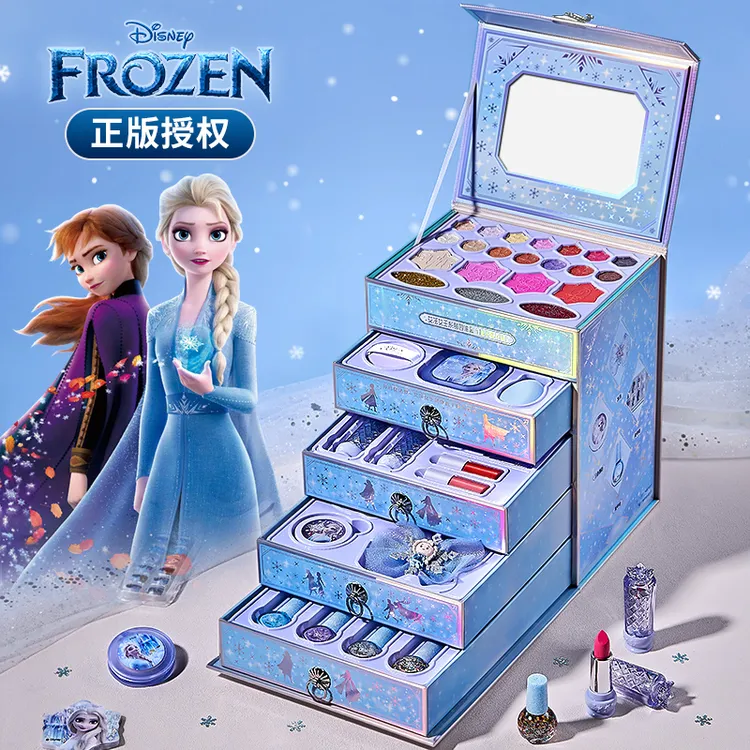 冰雪奇缘艾莎正版授权儿童套精美礼盒玩具美可洗女孩子生日礼物