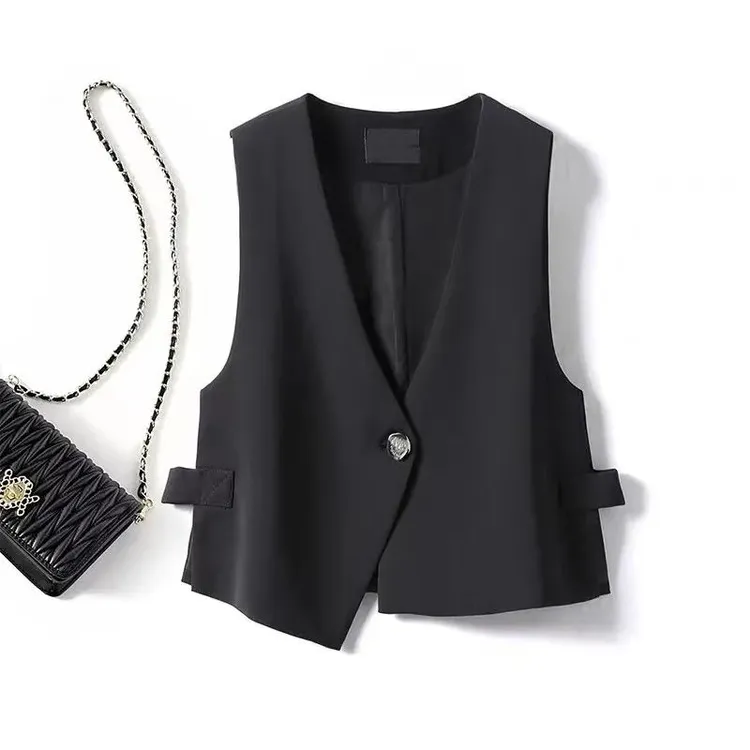 小西装马甲女短款2025春秋新款韩版时尚洋气坎肩背心西服马夹外套