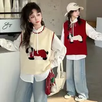 女童姐弟款小狗卡通马甲790