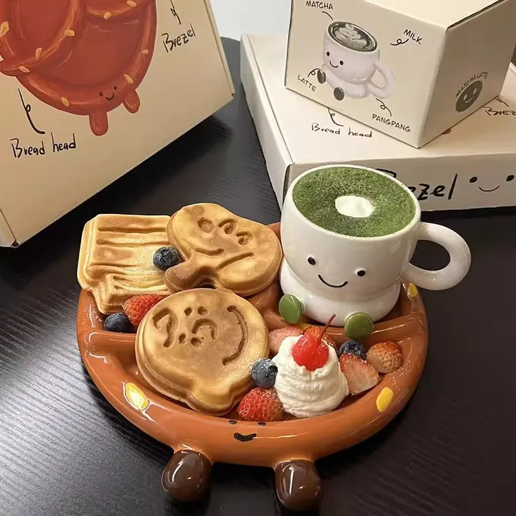 可爱脚丫陶瓷马克杯咖啡杯高颜值礼盒装大容量水杯礼物女生杯子