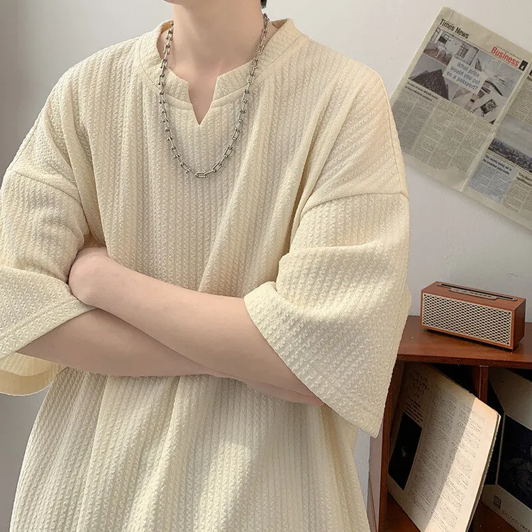 WSYYQIUYI冰丝短袖t恤男夏季潮牌凉感百搭男生体恤宽松半袖上衣服