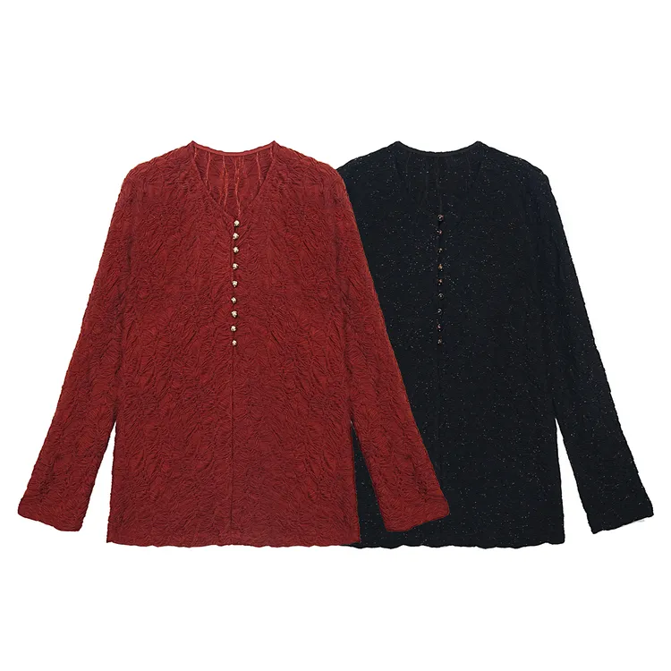 金雀绫【手风琴】设计师织金工艺宽松型加宽加大小衫SZA3SY695