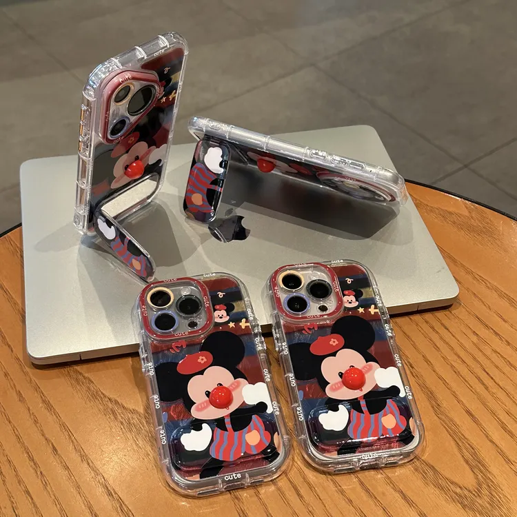 BANCA红鼻子米奇支架适用苹果17promax手机壳华为vivo小米15oppo