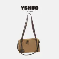 YSHUO【旅人篇章】百搭大容量斜挎包波士顿枕头包可手提包包B9777