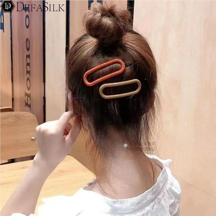 无磁无铁发卡成人bb夹一字夹女碎发夹子后脑勺可过安检门椭圆夹子