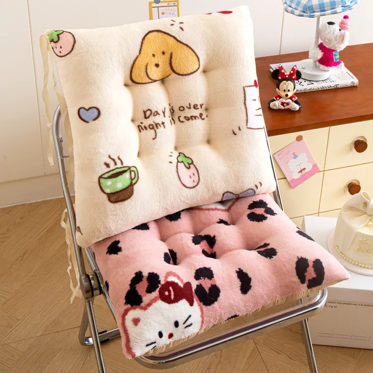 牛奶绒方形坐垫防滑垫子椅子复古家用创意加厚民族风垫子地垫靠垫