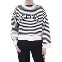 99新 Celine/思琳 娜娜专属 M 一字肩条纹针织
