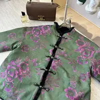 【青黛叠芳】新中式织金工艺金丝绣女冬季显白显摆温柔贵气貂699335