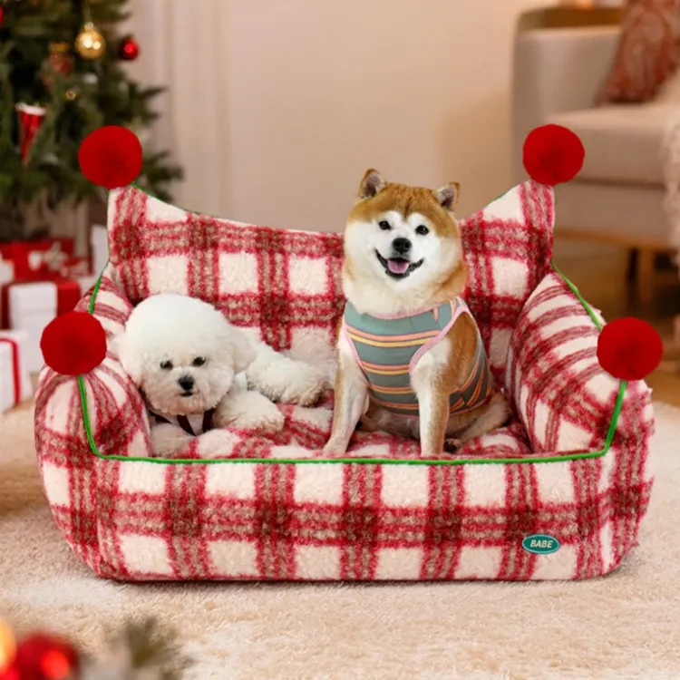 狗窝冬季加厚加大垫子宠物中大型犬半封闭可拆洗狗床小狗2025新款