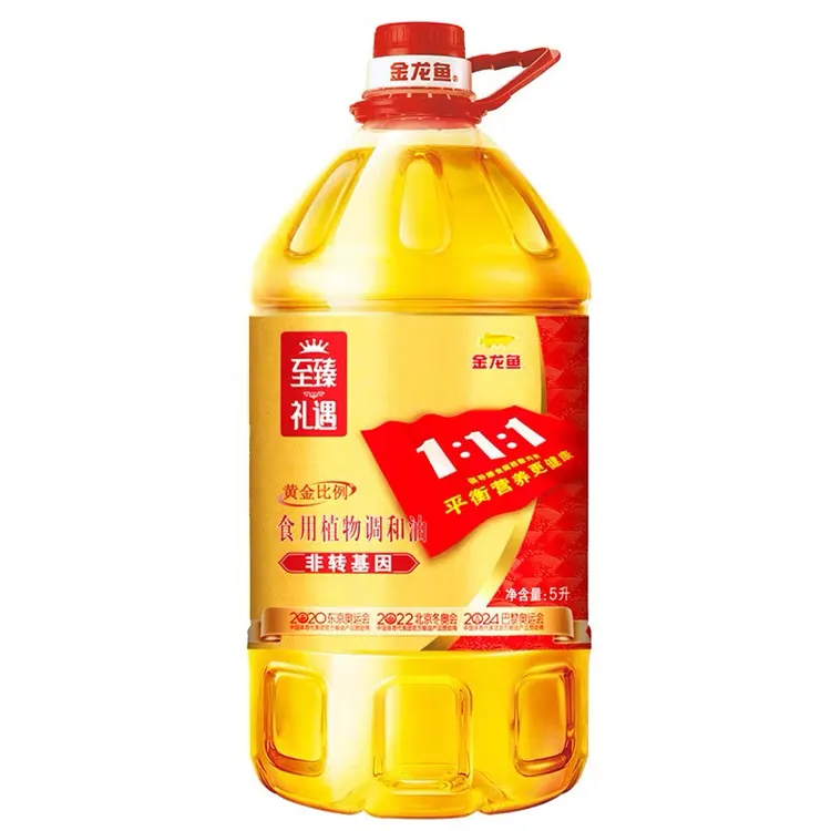 金龙鱼非转基因比例零反式脂肪食用植物调和油家用抖音蔷薇