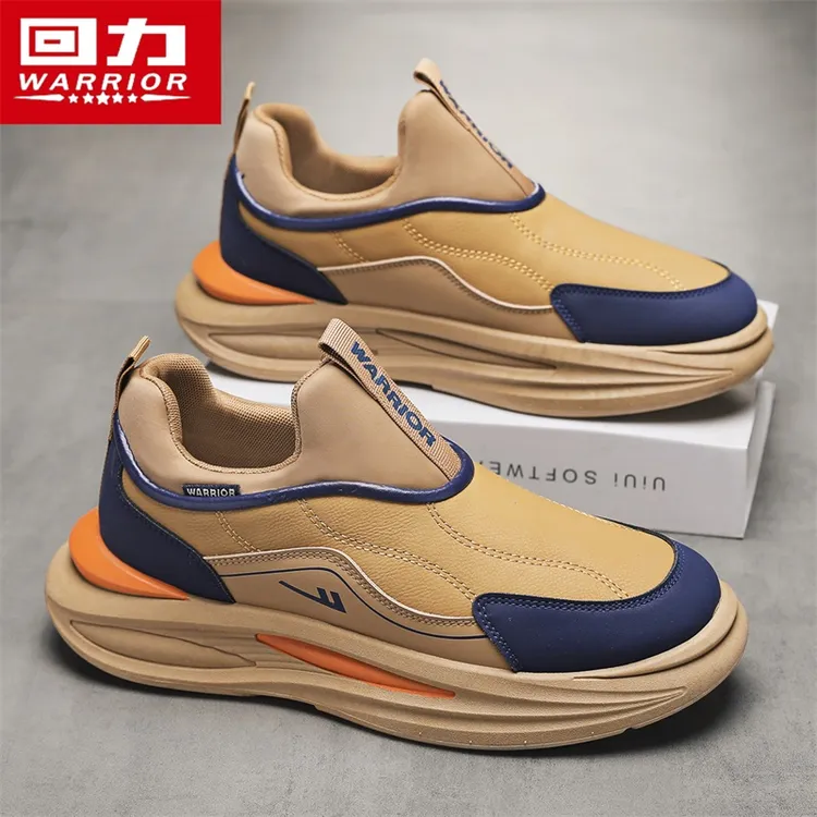 回力男鞋2025款冬季皮面软底上班懒人鞋百搭轻便一脚蹬运动休闲鞋