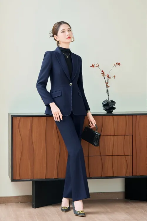 2025秋冬新款设计感时尚洋气女神范气质干练通勤职业西装套装2594