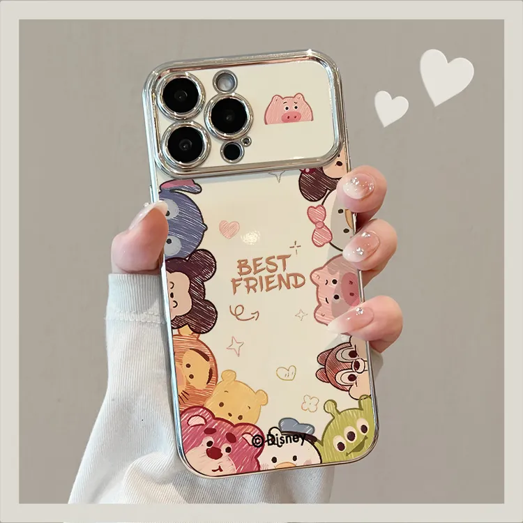 Q版家族适用苹果17pro新款iPhone17防摔手机壳16电镀硅胶15外壳