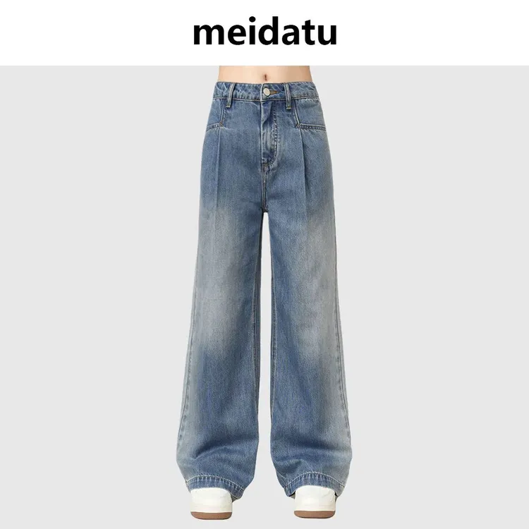 美哒兔（经典牛仔）港风复古水洗牛仔裤CZ543-278Q     