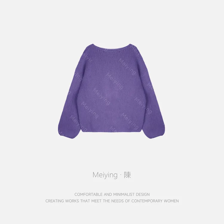 Meiying-100%绵羊毛个性百搭软糯风格时尚针织衫YA5QZ076