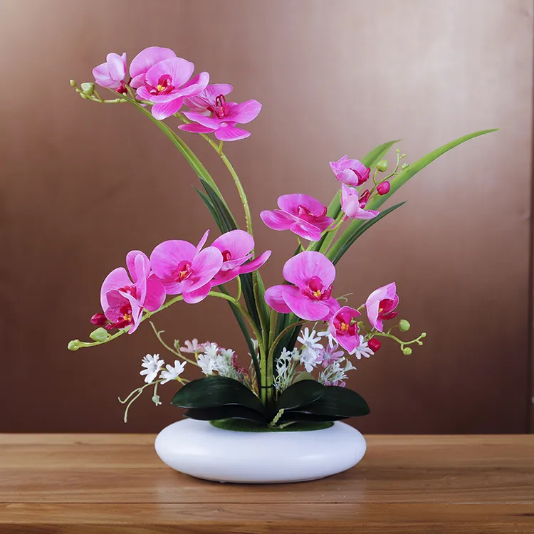 高端手感蝴蝶兰仿真花客厅茶几电视柜假花装饰场景布置摆设摆件商品图