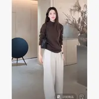Z.blues【出彩点子纱】软糯点子纱半高领羊毛衫YZBJY3022