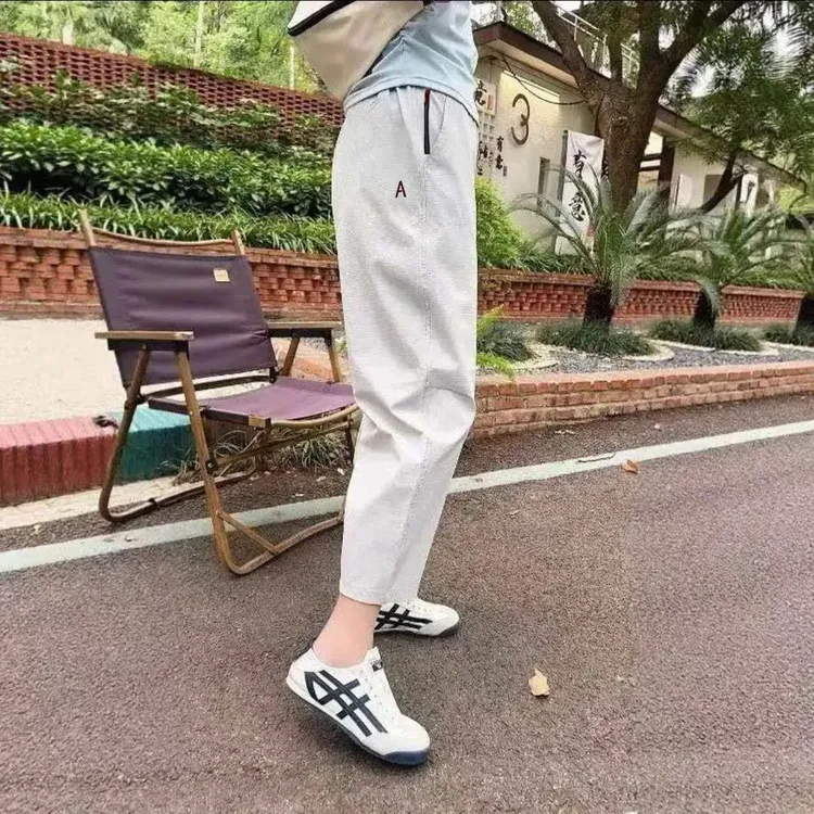 【口袋带拉链】春夏冰丝速干裤运动裤子女休闲裤宽松小个子哈伦裤商品图