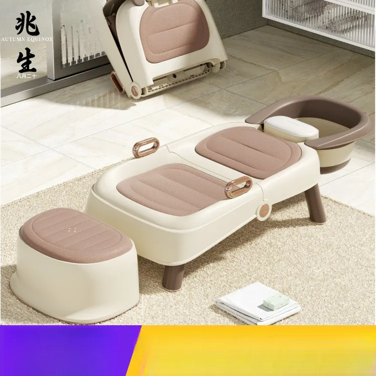孕妇洗头神器儿童洗头躺椅宝宝便携式洗头床成人家用可折叠洗头凳