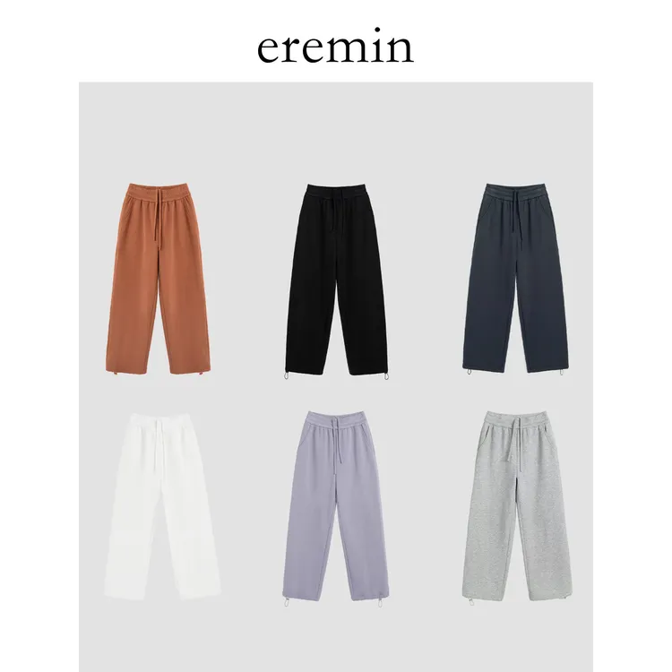 DE Mincollection加绒多色卫裤/厚款可束口百搭显瘦休闲卫裤56119