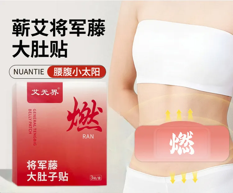 【8盒装】艾草将军藤大肚贴草本腰腹燃贴萃取蒸汽热敷温灸保暖贴艾