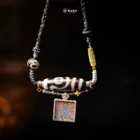 壹加师姐|手工设计大黑天小卡横版如意二项链多样性发一8224N