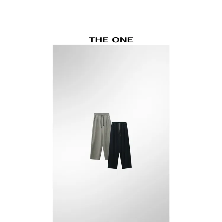 无品牌【AZE JIA】蓝雾轻暖 秋冬新款显瘦抽绳休闲裤 XM41017K1