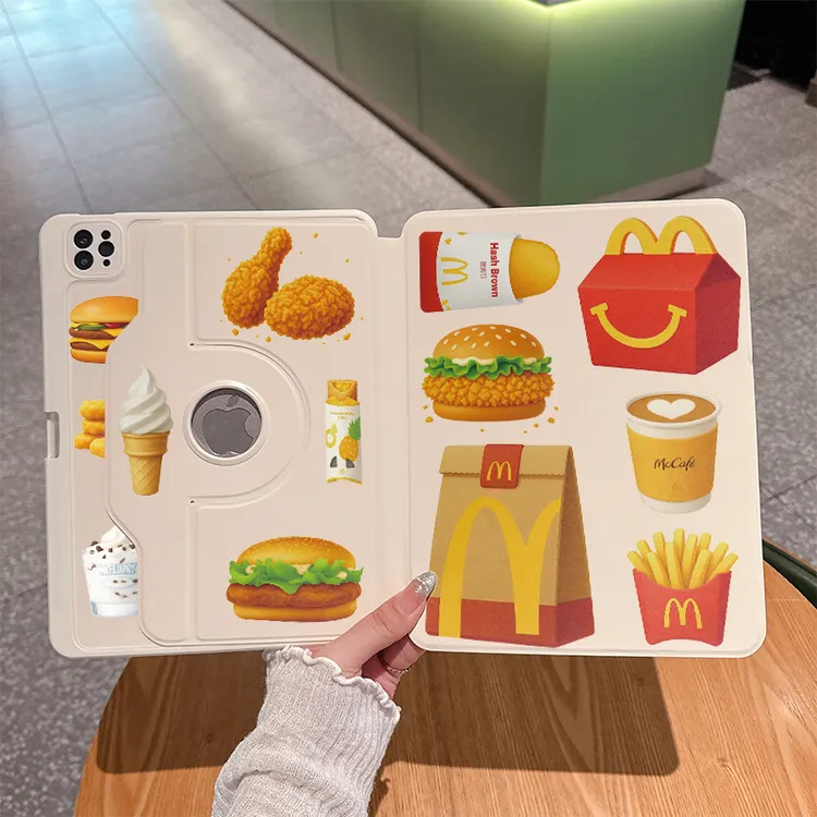 麦当劳适用iPad第10代保护壳360旋转Air7平板套pro防弯11代2025