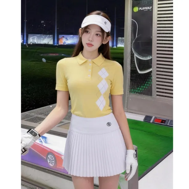 高尔夫服装女夏速干透气显瘦高尔夫短袖女高尔夫女裙运动女装网球