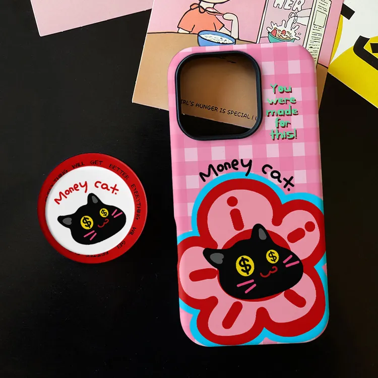 新年吸金猫咪菲林二合一适用苹果17/16promax手机壳15/14保护套13