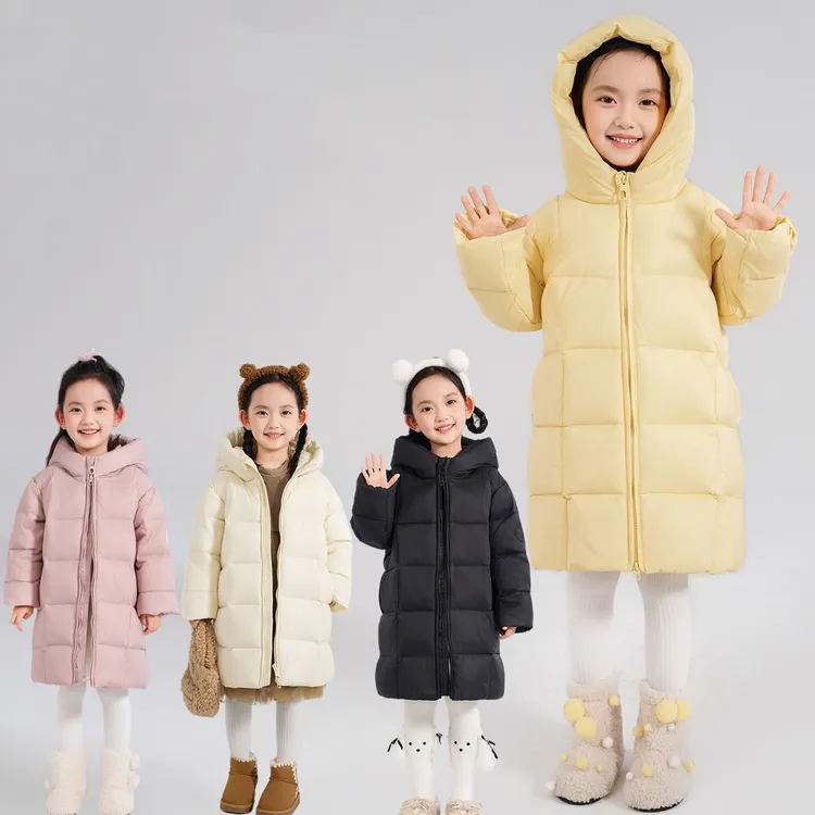 【极寒系列三防小绒被】时尚儿童中长款羽绒服防寒保暖冬装连帽外套商品图