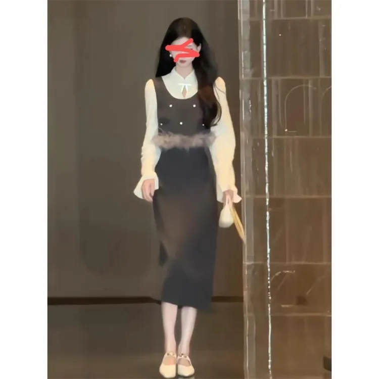 法式名媛风千金连衣裙今年流行的爆款女装新款长裙大方得体的裙子